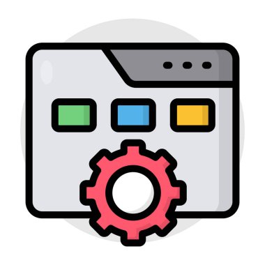A unique design icon of web setting 