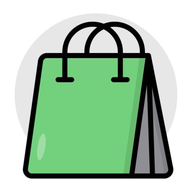 Trendy vector design of shopping bag