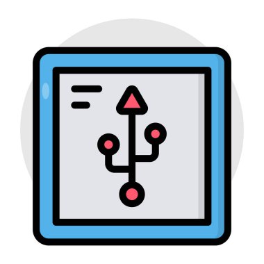 USB oklarının modern tasarım simgesi 