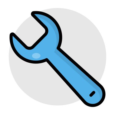 İngiliz anahtarının düzenlenebilir tasarım simgesi