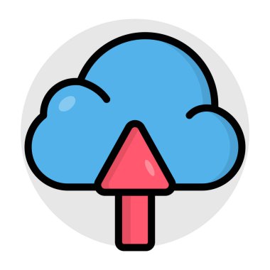 Modern design icon of cloud upload