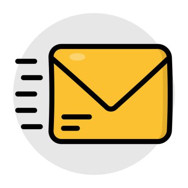 Hızlı postanın kavramsal düz tasarım simgesi