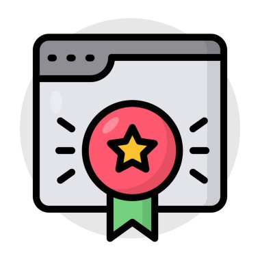 Vector design of awarded website 