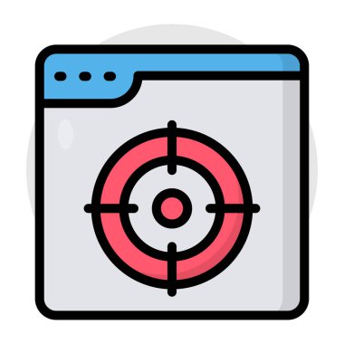 An editable design icon of target website 