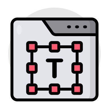      Metin aracının modern biçim simgesi 