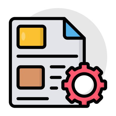 Dosya ayarlarının renkli tasarım simgesi 