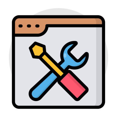 Web bakımı için eşsiz bir tasarım simgesi 