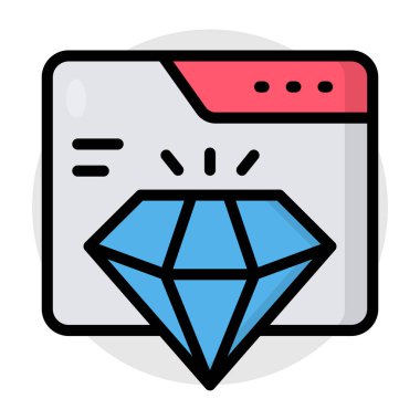 Premium web sitesinin moda tasarım simgesi 