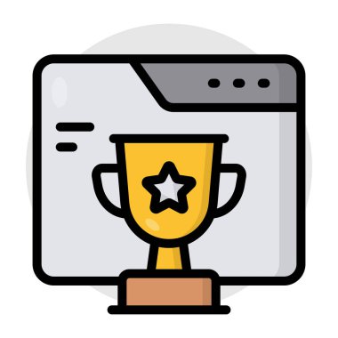 Web ödülünün düz tasarım simgesi
