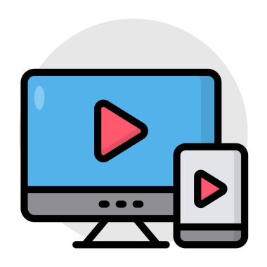 Yanıt veren tasarımın düz tasarım simgesi