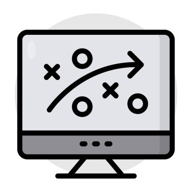 Strategic presentation icon, editable vector