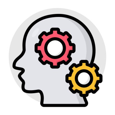 Moda tasarımında beyin geliştirme simgesi