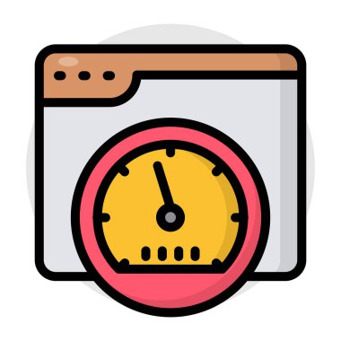 Sayfa hız optimizasyonunun modern tasarım simgesi 