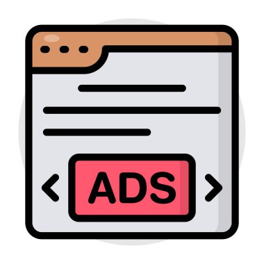 Reklam sitesinin mükemmel tasarım simgesi 