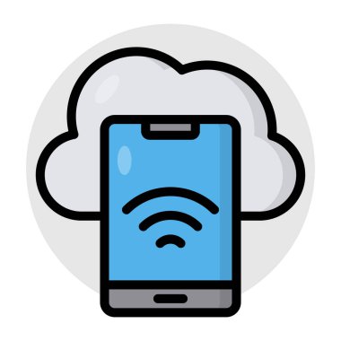 Modern design icon of cloud phone