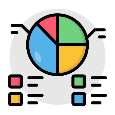 Pasta grafiğinin bir simge tasarımı