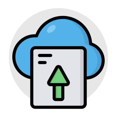 Bulut dosya yüklemesinin modern tasarım simgesi