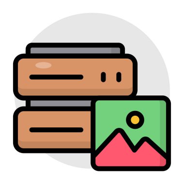 Sunucu resminin bir simge tasarımı 