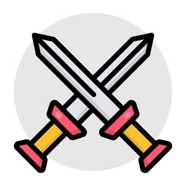 Savaş aracı konsept simgesi, çapraz bulmacanın vektör tasarımı 