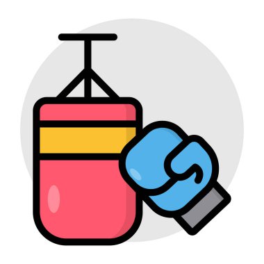 Kum torbasının modern tasarım simgesi.