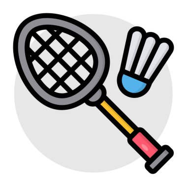 Badminton 'un son moda vektör tasarımı 