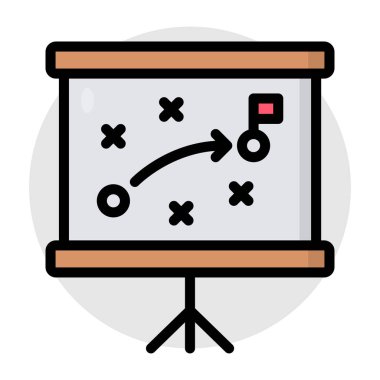 Strategic presentation icon, editable vector