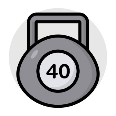 Kettlebell 'in son moda vektör tasarımı