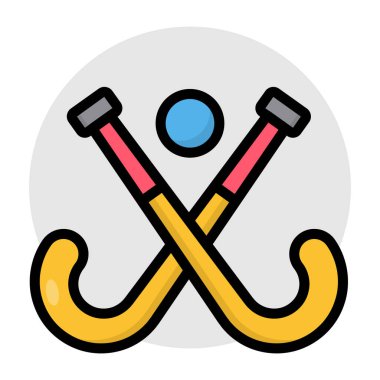 Hokeyin düz tasarım simgesi