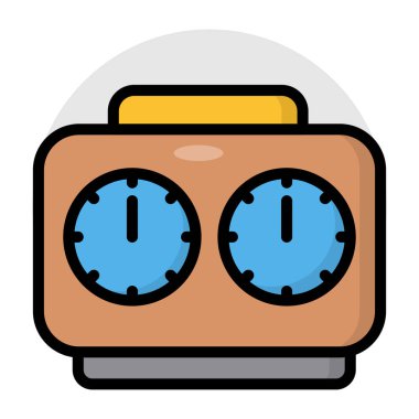 Satranç saatinin modern tasarım simgesi 