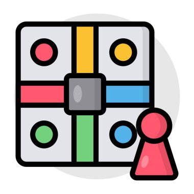 Ludo oyununun yaratıcı tasarım simgesi 