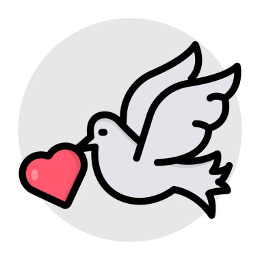 Aşk kuşunun mod tasarım simgesi
