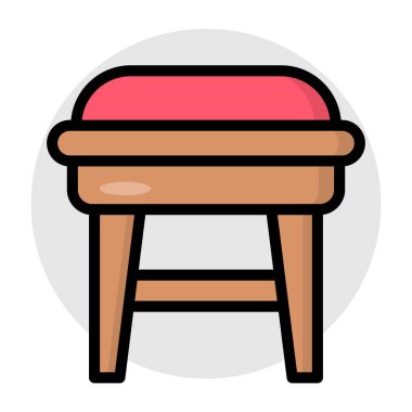 Güzel bir tabure tasarımı simgesi