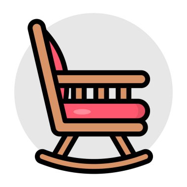 Sallanan sandalyenin yaratıcı tasarım simgesi