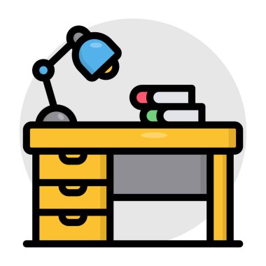 Çalışma masasının güzel bir tasarım simgesi