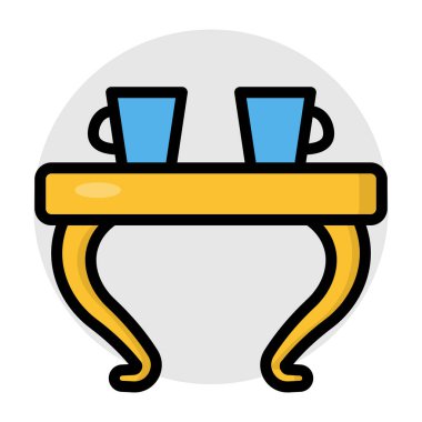 Sehpanın düzenlenebilir tasarım simgesi