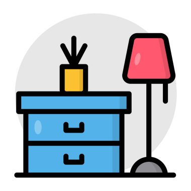 Komodinin modern tasarım simgesi 