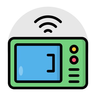 Akıllı fırının düzenlenebilir tasarım simgesi 