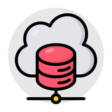 Bulut veritabanının eşsiz tasarım simgesi