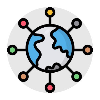 Küresel ağın mükemmel tasarım simgesi 