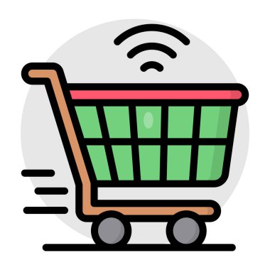 Akıllı alışveriş simgesi, düzenlenebilir vektör