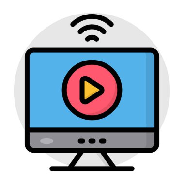 Çevrimiçi video için yaratıcı tasarım simgesi 