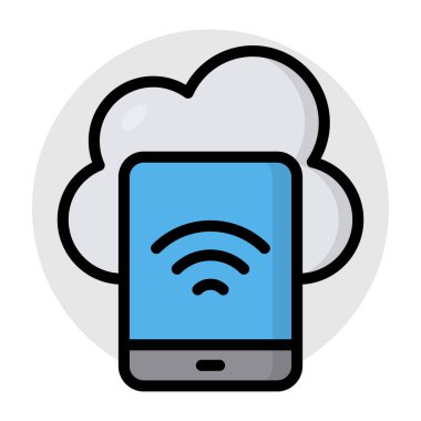 Modern design icon of cloud phone