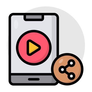 Taşınabilir video paylaşımının premimium indirme simgesi 