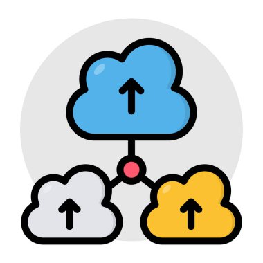 Modern design icon of cloud upload
