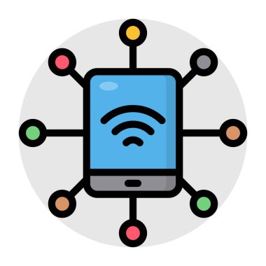 Mobil wifi için düzenlenebilir tasarım simgesi 