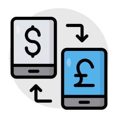 Dolar pounda, para değişimi konsepti.