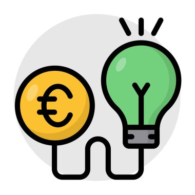 Finansal fikrin düzenlenebilir tasarım simgesi