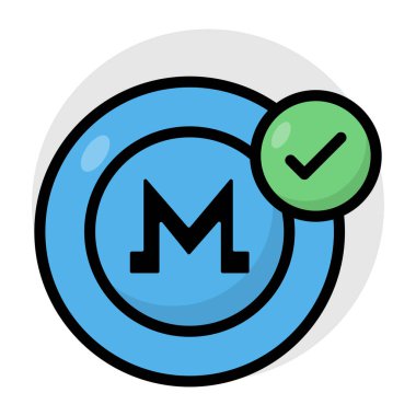 Monero madeni parasının mükemmel tasarım simgesi  