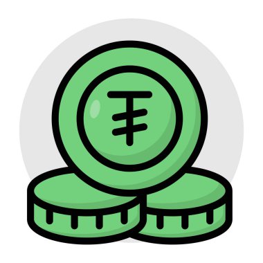 Şifreli paraların düzenlenebilir tasarım simgesi