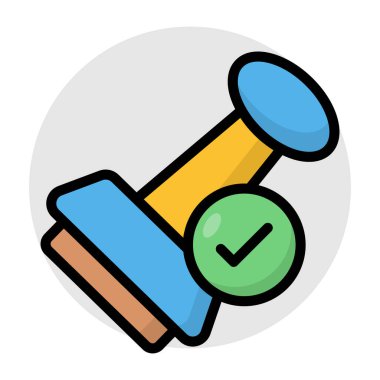 A unique design icon of stamp